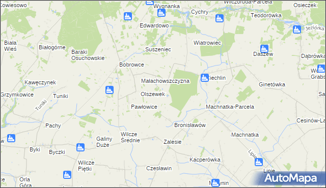 mapa Janówek gmina Mszczonów, Janówek gmina Mszczonów na mapie Targeo