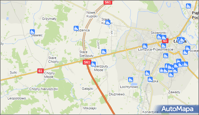 mapa Janowo gmina Łomża, Janowo gmina Łomża na mapie Targeo