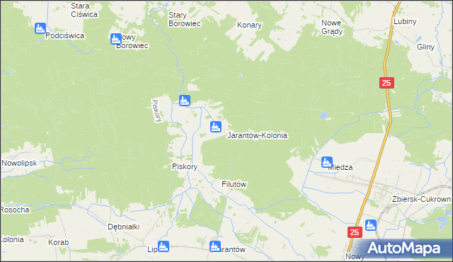 mapa Jarantów-Kolonia, Jarantów-Kolonia na mapie Targeo