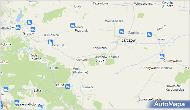 mapa Jarczów-Kolonia Druga, Jarczów-Kolonia Druga na mapie Targeo