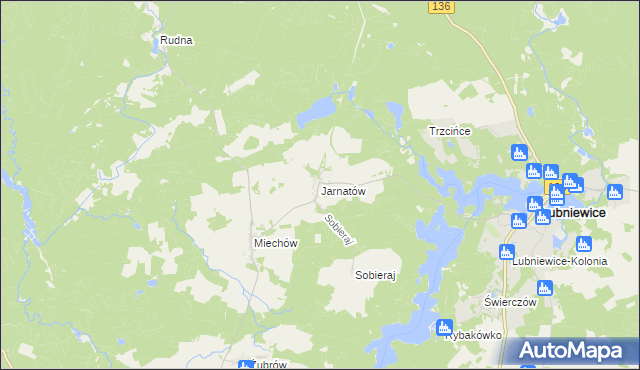 mapa Jarnatów, Jarnatów na mapie Targeo