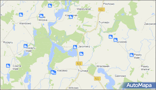 mapa Jaromierz gmina Gardeja, Jaromierz gmina Gardeja na mapie Targeo