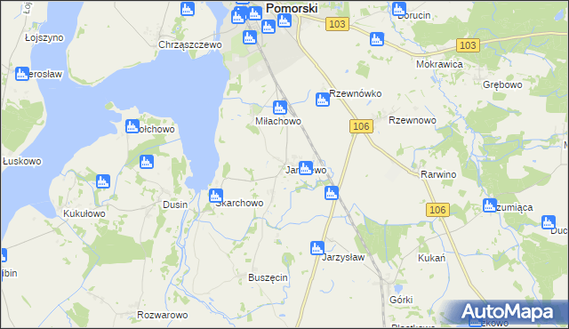 mapa Jarszewo, Jarszewo na mapie Targeo