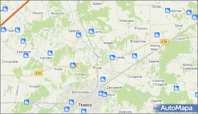 mapa Jarzębia Łąka, Jarzębia Łąka na mapie Targeo