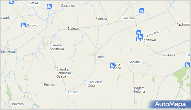 mapa Jasna, Jasna na mapie Targeo