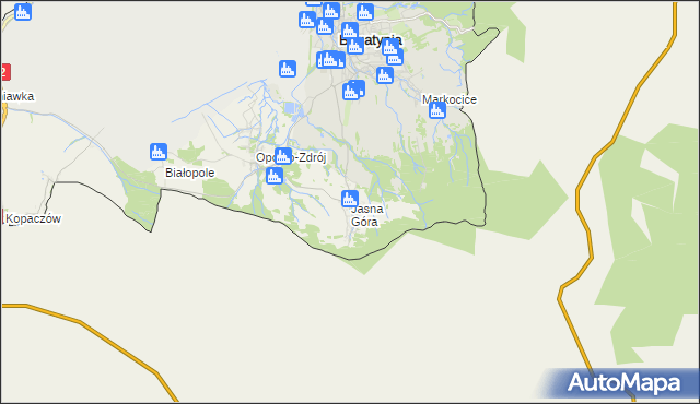 mapa Jasna Góra gmina Bogatynia, Jasna Góra gmina Bogatynia na mapie Targeo