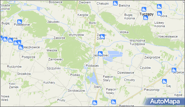 mapa Jastrzębiec gmina Stopnica, Jastrzębiec gmina Stopnica na mapie Targeo