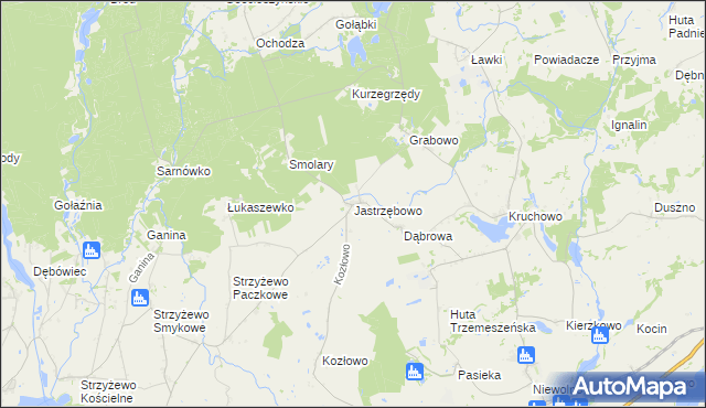 mapa Jastrzębowo, Jastrzębowo na mapie Targeo