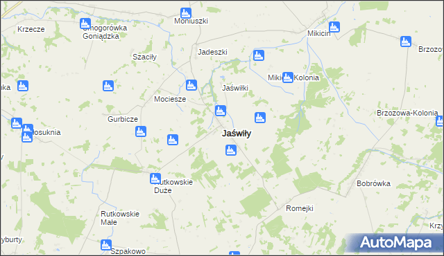 mapa Jaświły, Jaświły na mapie Targeo