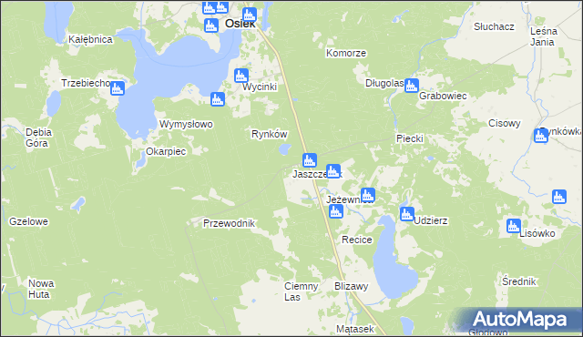 mapa Jaszczerek, Jaszczerek na mapie Targeo