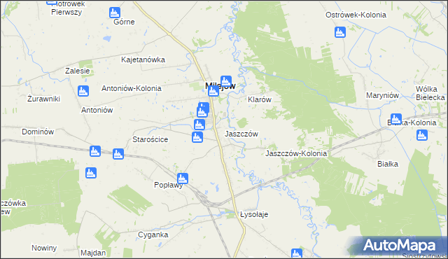 mapa Jaszczów, Jaszczów na mapie Targeo