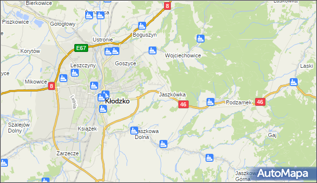 mapa Jaszkówka, Jaszkówka na mapie Targeo