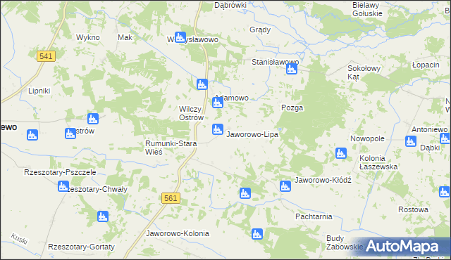 mapa Jaworowo-Lipa, Jaworowo-Lipa na mapie Targeo