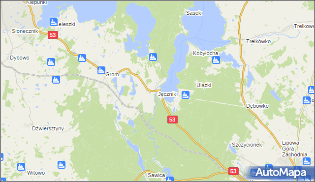 mapa Jęcznik, Jęcznik na mapie Targeo