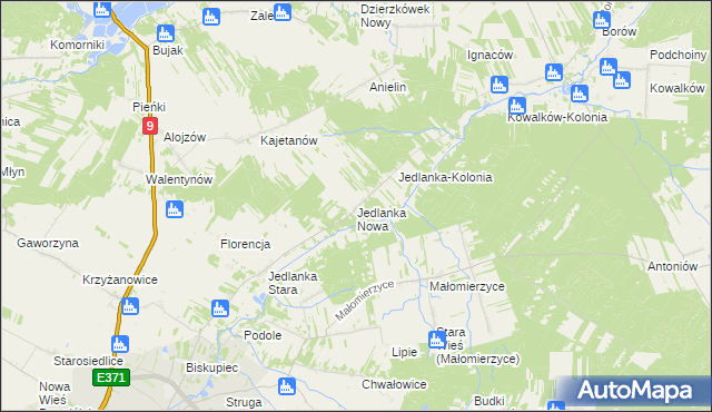 mapa Jedlanka Nowa, Jedlanka Nowa na mapie Targeo