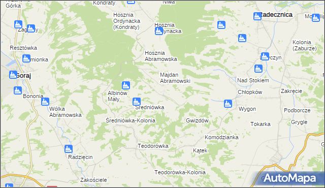 mapa Jędrzejówka gmina Goraj, Jędrzejówka gmina Goraj na mapie Targeo