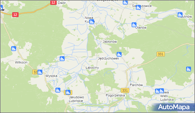 mapa Jędrzychówek, Jędrzychówek na mapie Targeo