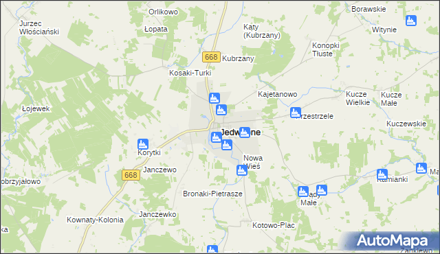 mapa Jedwabne, Jedwabne na mapie Targeo