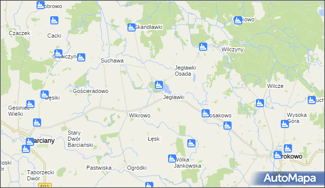 mapa Jegławki, Jegławki na mapie Targeo