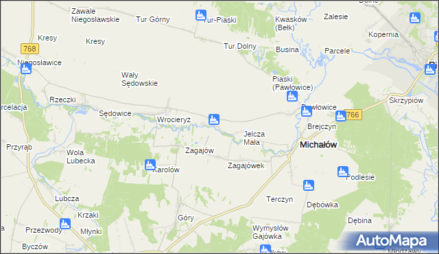 mapa Jelcza Wielka, Jelcza Wielka na mapie Targeo