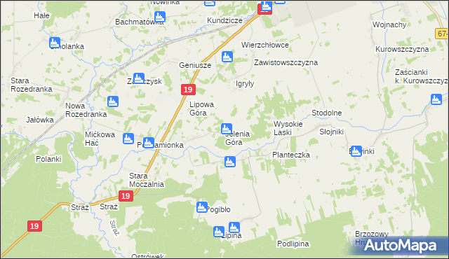 mapa Jelenia Góra gmina Sokółka, Jelenia Góra gmina Sokółka na mapie Targeo