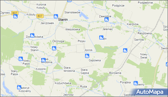 mapa Jonnik, Jonnik na mapie Targeo