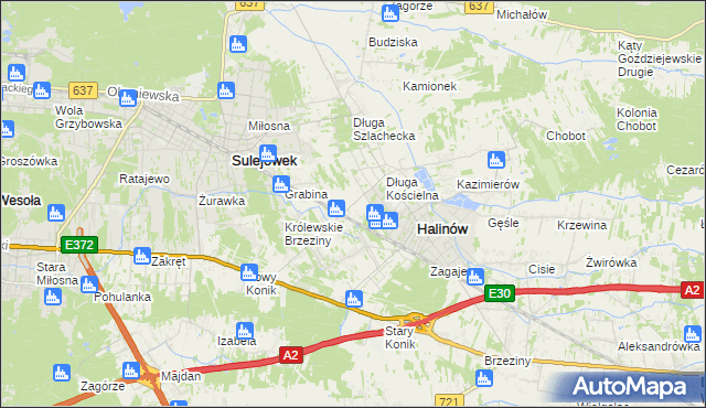 mapa Józefin gmina Halinów, Józefin gmina Halinów na mapie Targeo