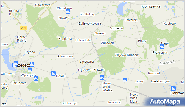 mapa Józefowo gmina Przedecz, Józefowo gmina Przedecz na mapie Targeo