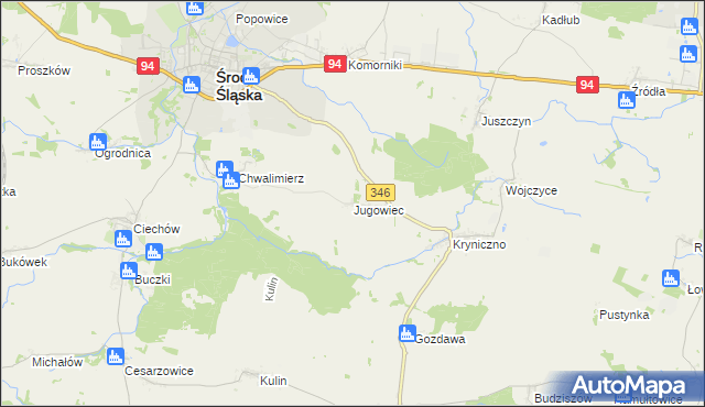 mapa Jugowiec, Jugowiec na mapie Targeo