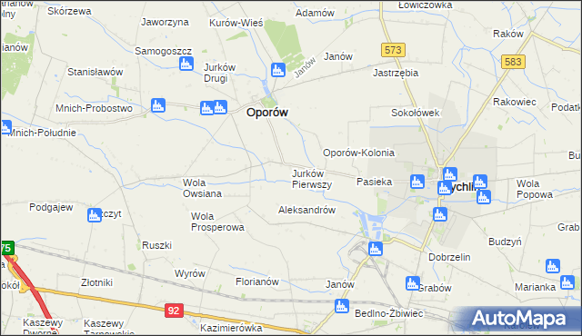 mapa Jurków Pierwszy, Jurków Pierwszy na mapie Targeo