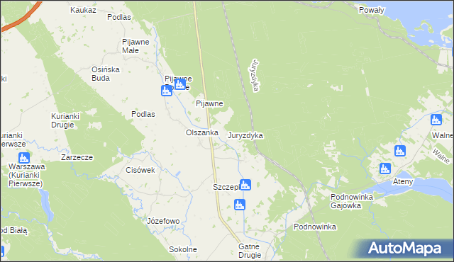 mapa Juryzdyka, Juryzdyka na mapie Targeo