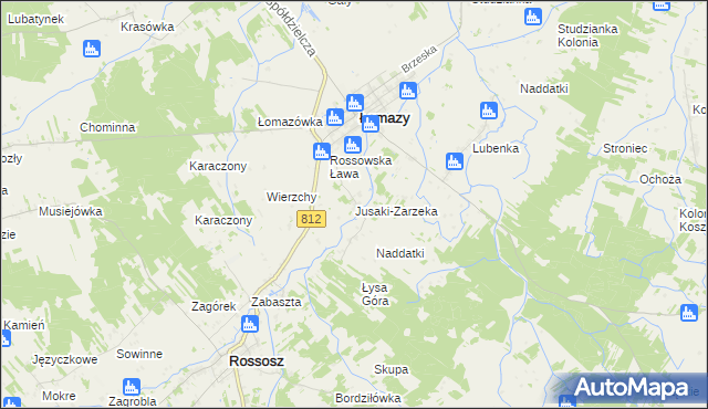 mapa Jusaki-Zarzeka, Jusaki-Zarzeka na mapie Targeo