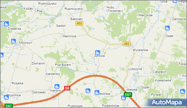 mapa Jutrków, Jutrków na mapie Targeo