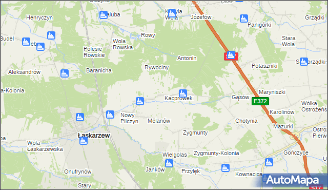 mapa Kacprówek, Kacprówek na mapie Targeo