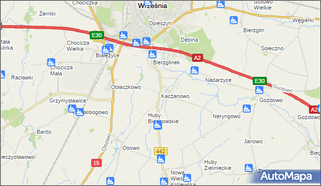 mapa Kaczanowo, Kaczanowo na mapie Targeo