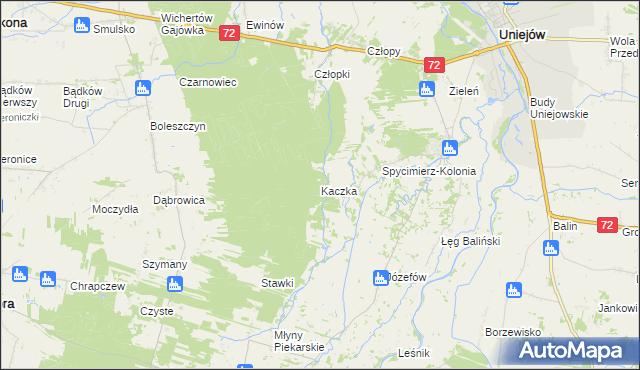 mapa Kaczka gmina Dobra, Kaczka gmina Dobra na mapie Targeo