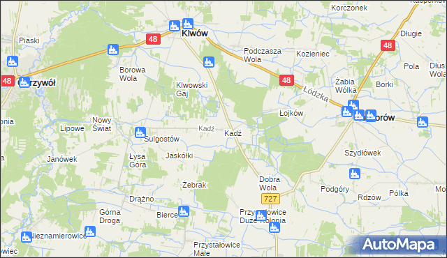 mapa Kadź, Kadź na mapie Targeo