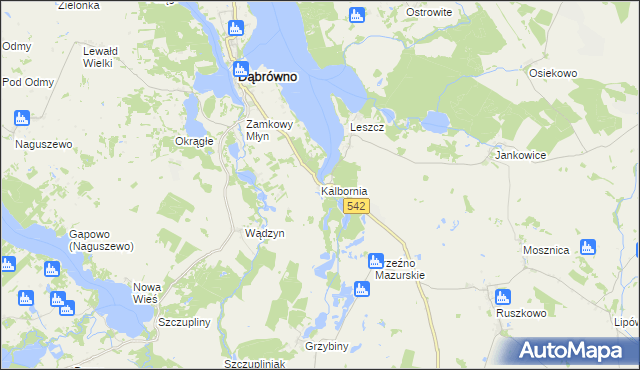 mapa Kalbornia, Kalbornia na mapie Targeo