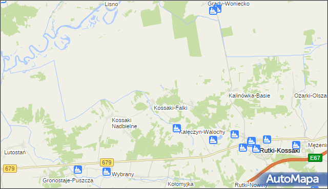 mapa Kalinówka-Wielobory, Kalinówka-Wielobory na mapie Targeo