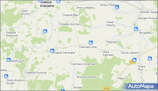mapa Kalinowo-Solki, Kalinowo-Solki na mapie Targeo