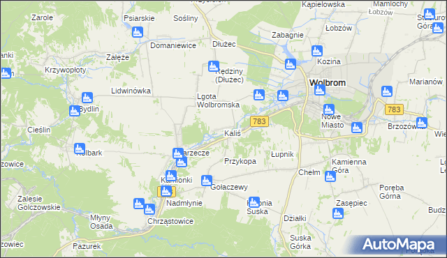 mapa Kaliś, Kaliś na mapie Targeo