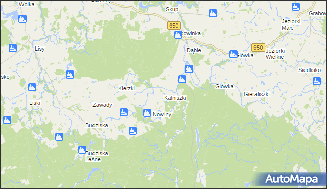 mapa Kalniszki, Kalniszki na mapie Targeo
