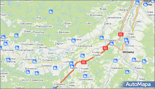 mapa Kamesznica, Kamesznica na mapie Targeo