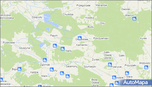 mapa Kamieniki, Kamieniki na mapie Targeo