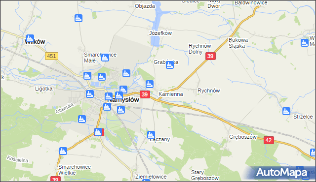 mapa Kamienna gmina Namysłów, Kamienna gmina Namysłów na mapie Targeo