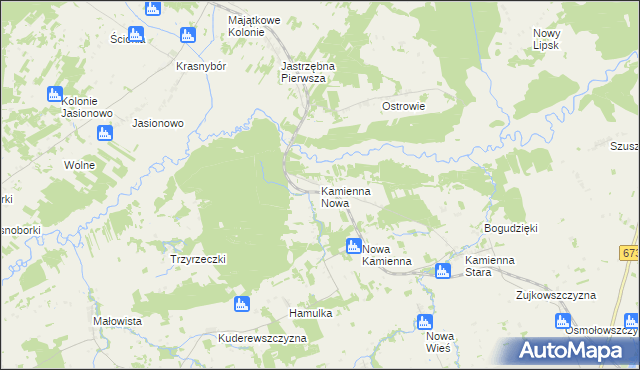 mapa Kamienna Nowa, Kamienna Nowa na mapie Targeo