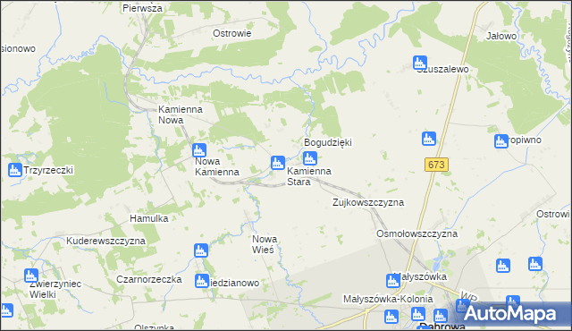 mapa Kamienna Stara, Kamienna Stara na mapie Targeo