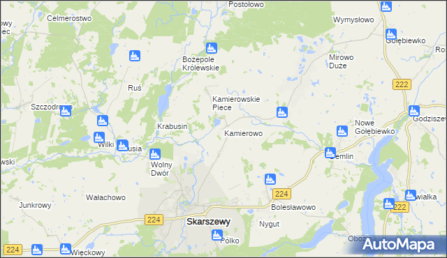 mapa Kamierowo, Kamierowo na mapie Targeo