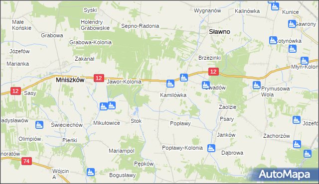 mapa Kamilówka, Kamilówka na mapie Targeo