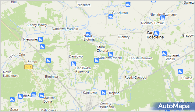 mapa Kańkowo-Piecki, Kańkowo-Piecki na mapie Targeo